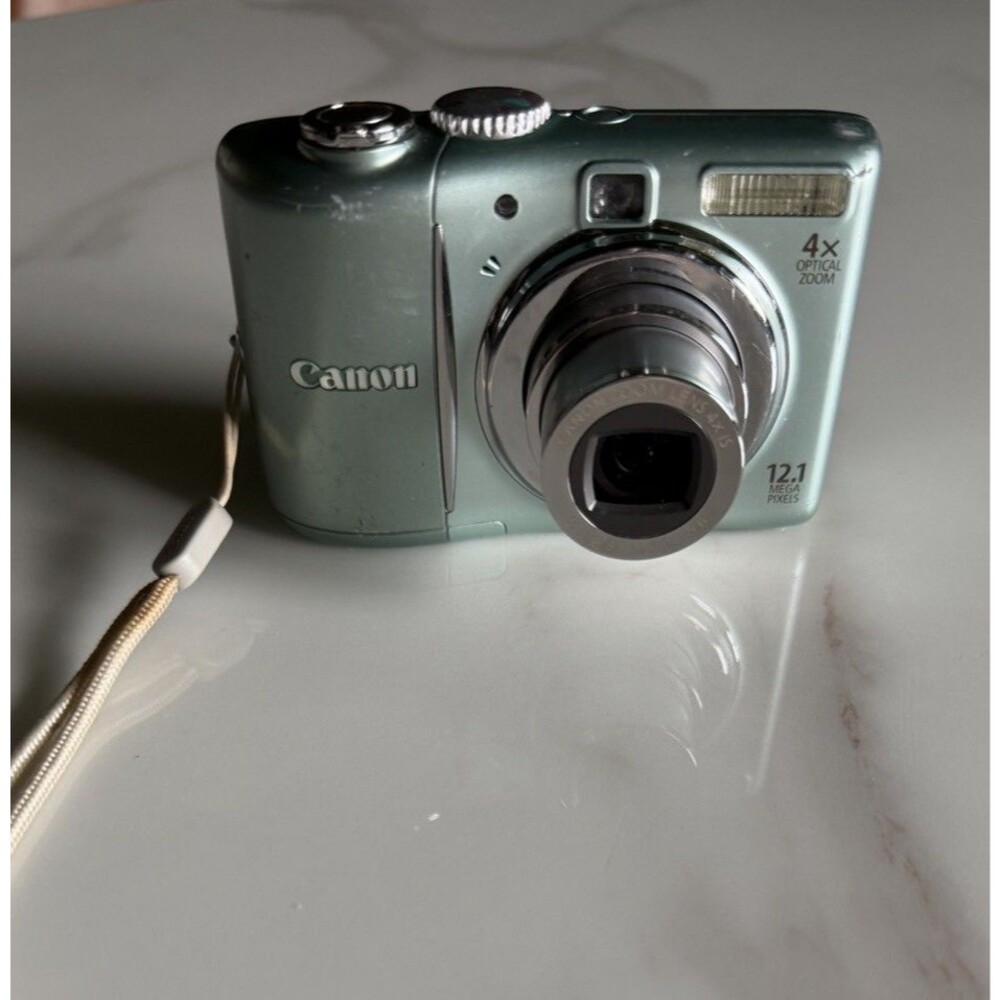 Canon PowerShot A1100 IS 12.1 MP Digital Camera Mint Green - Open Box -WORKS